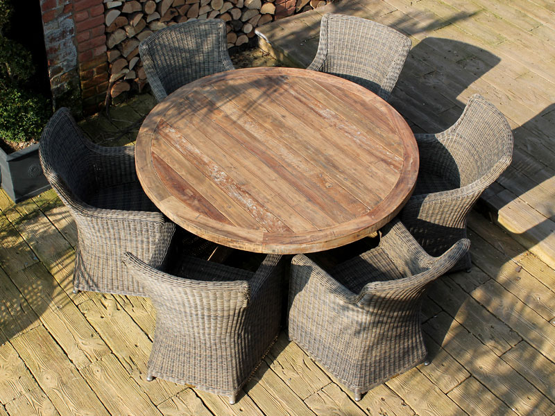 Product photograph of Mexico 6 Chair Dining Set from The Garden Furniture Centre Ltd