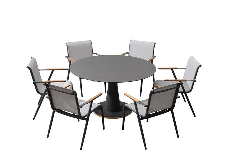 Product photograph of Milan 6 Chair Dining Set from The Garden Furniture Centre Ltd