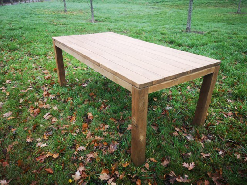 Product photograph of York 2m Teak Table - Refurbished V2 from The Garden Furniture Centre Ltd