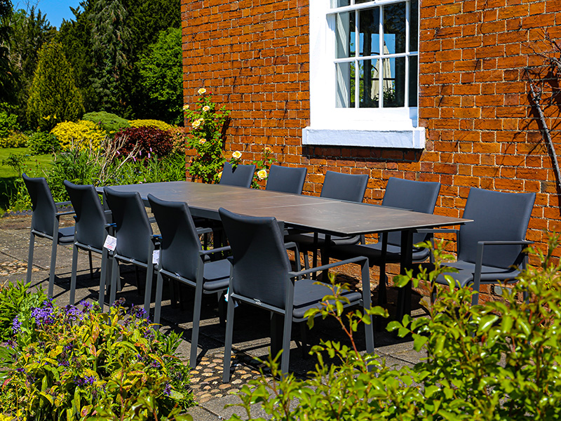Product photograph of Mustique 8 Chair Extending Set Life Range from The Garden Furniture Centre Ltd