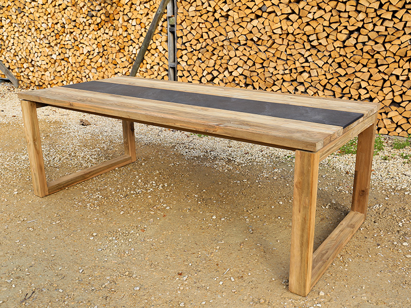 Product photograph of Nero 2 2m Dining Table Bari Range from The Garden Furniture Centre Ltd