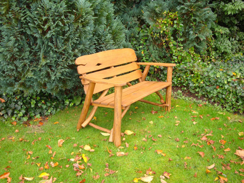 Product photograph of Oak Bench 120cm from The Garden Furniture Centre Ltd