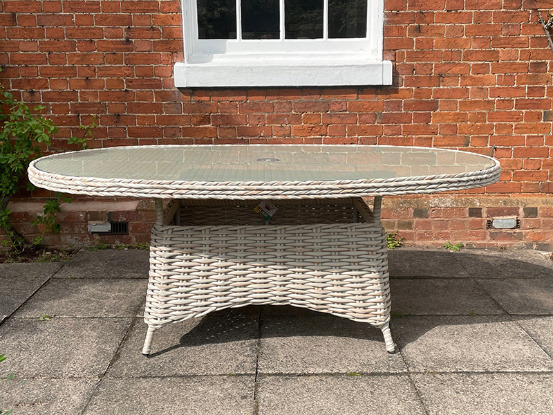 Product photograph of Fiji Oval Table from The Garden Furniture Centre Ltd