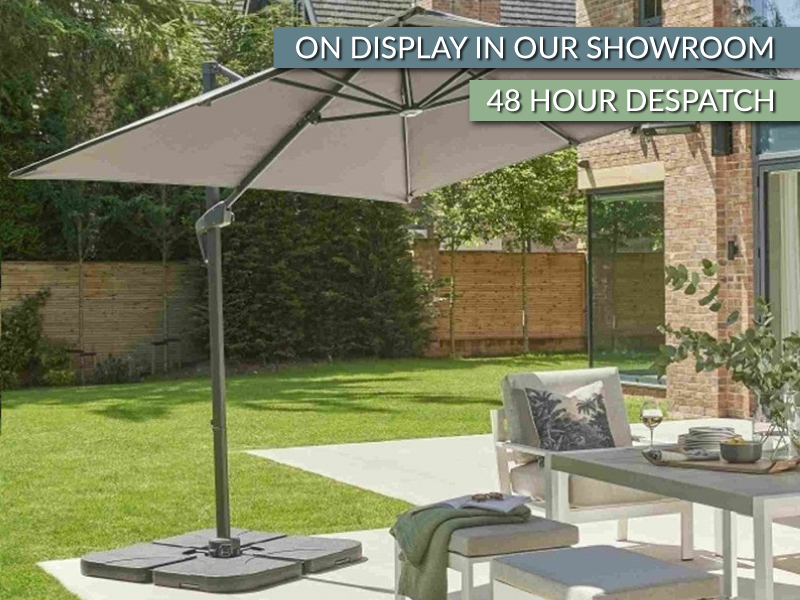 Product photograph of Royce Junior 2 5m Sq Cantilever Parasol from The Garden Furniture Centre Ltd