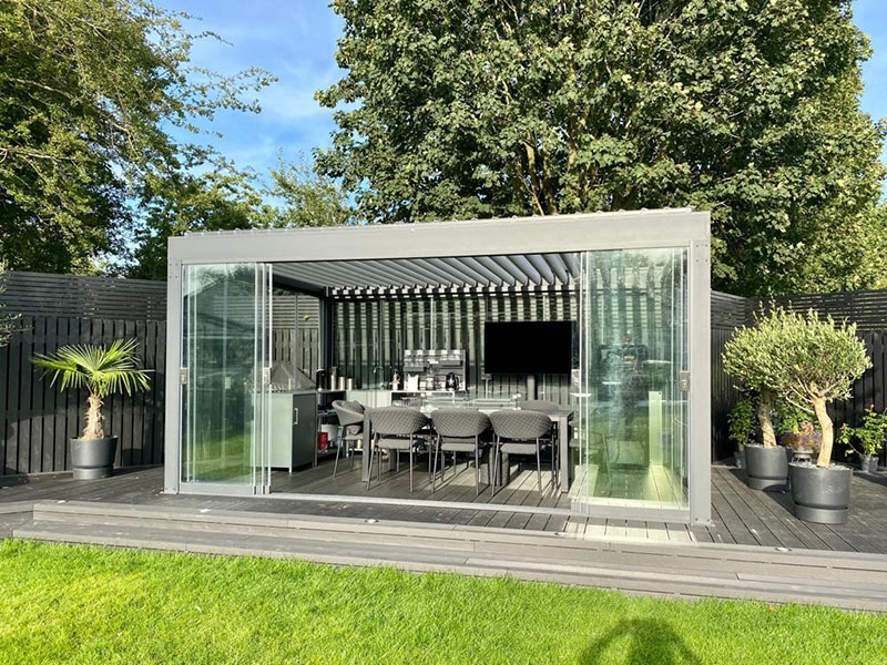 Product photograph of Pergo-lux 5 X 3 5m Free Standing Garden Room T5 from The Garden Furniture Centre Ltd