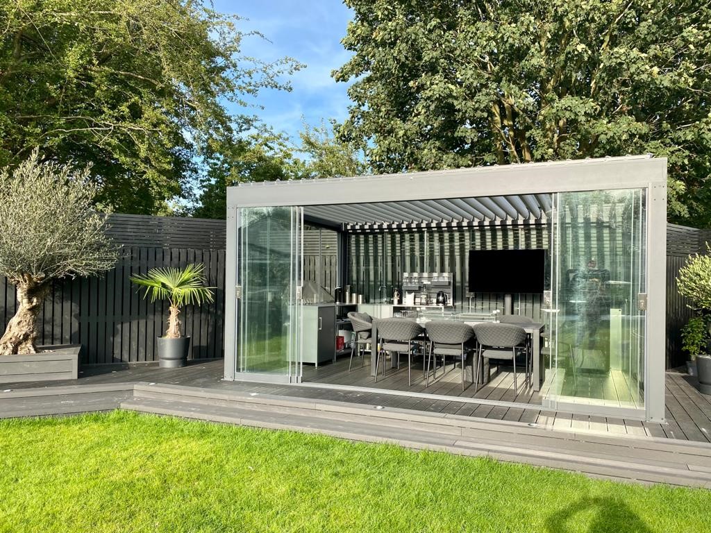 Product photograph of Bioclimatic Pergola 5 X 3 5m Free Standing T6 from The Garden Furniture Centre Ltd