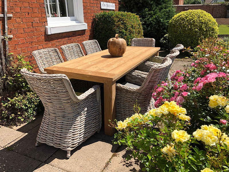 Product photograph of Regent 8 Chair Dining Set Fsc Certified from The Garden Furniture Centre Ltd