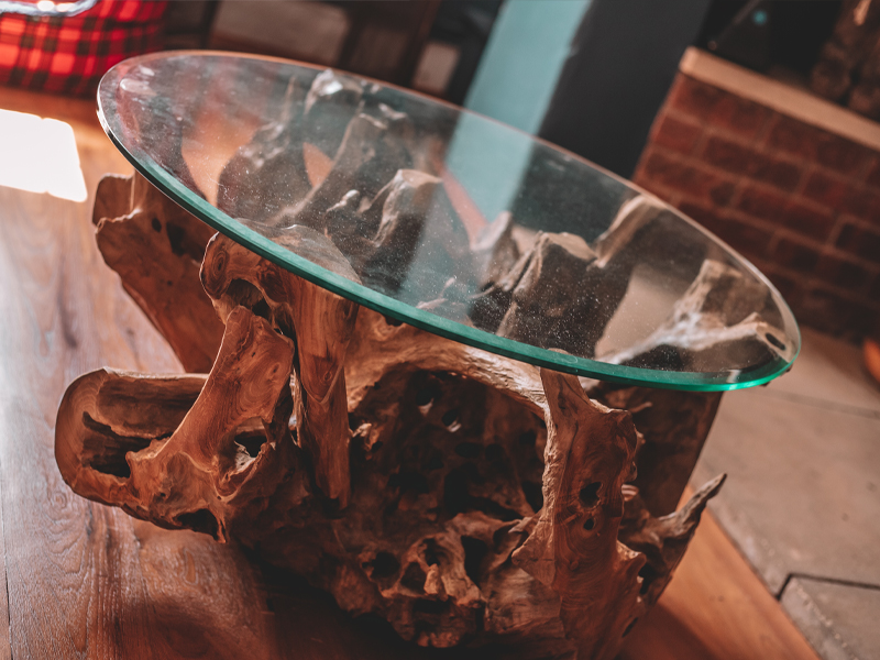Product photograph of Naga Round Coffee Table from The Garden Furniture Centre Ltd