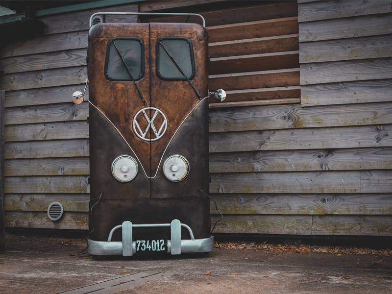 Product photograph of Indian Vw Vintage Bus Storage Cabinet from The Garden Furniture Centre Ltd