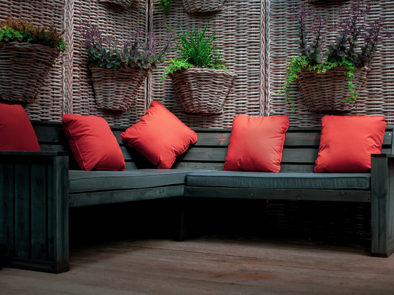 Product photograph of Cecina Corner Bench Replacement Cushions from The Garden Furniture Centre Ltd