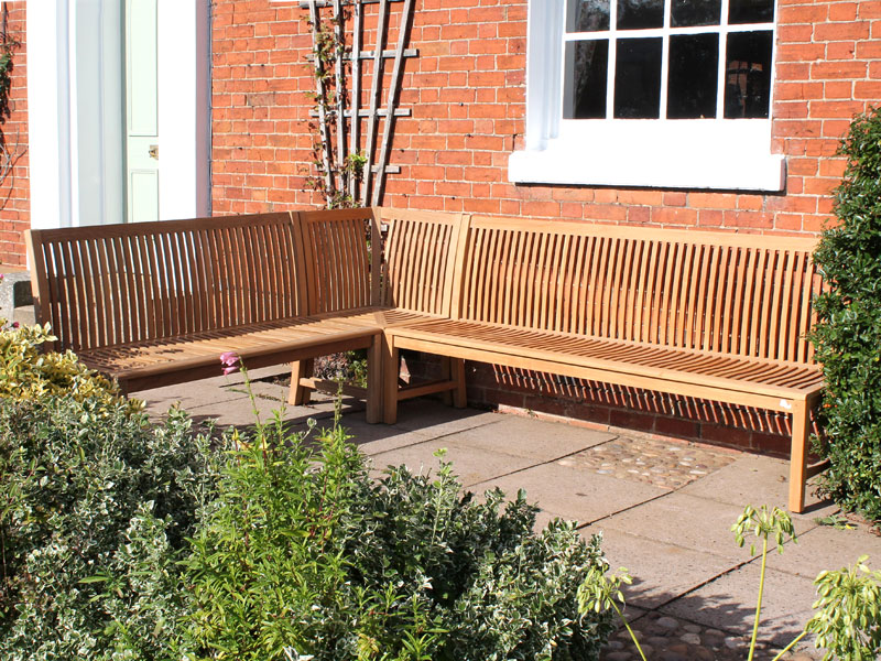 Product photograph of Royal Corner Bench Set from The Garden Furniture Centre Ltd