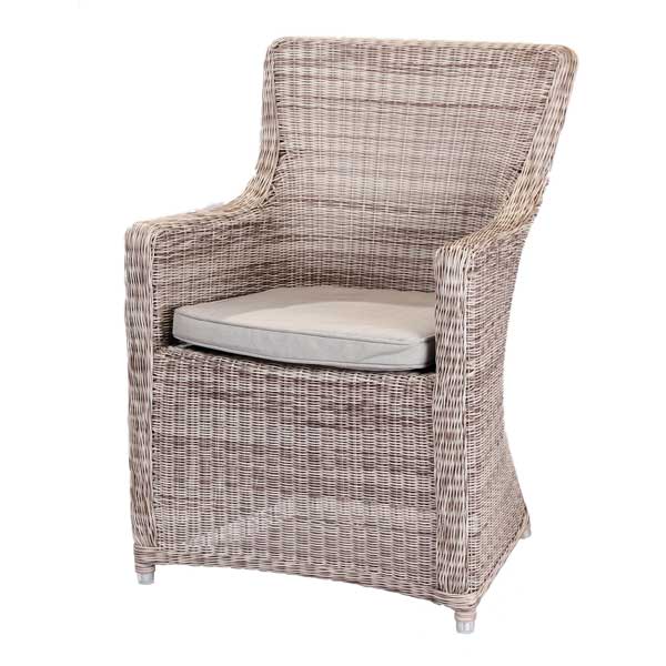 Product photograph of Seville Armchair White Kubu Weave from The Garden Furniture Centre Ltd