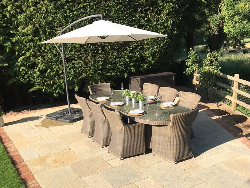 Product photograph of Seville 8 Chair Dining Set from The Garden Furniture Centre Ltd