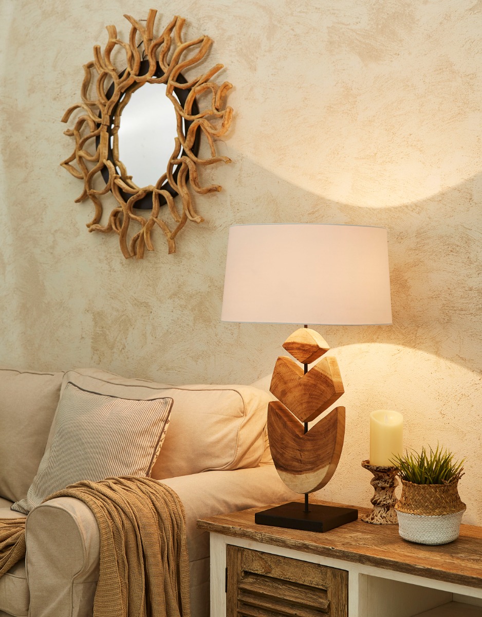 Product photograph of Feather Table Lamp from The Garden Furniture Centre Ltd
