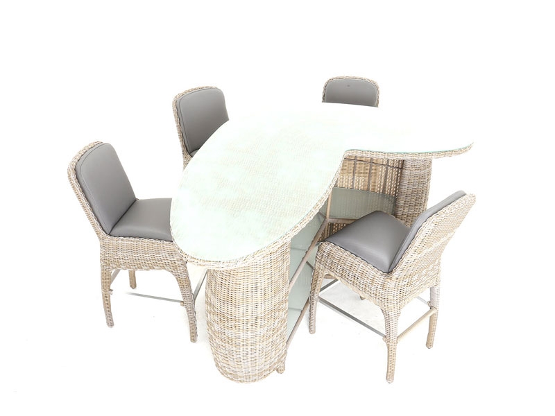 Product photograph of Meteor Spa Bar 4 Chair Set Pre Order from The Garden Furniture Centre Ltd