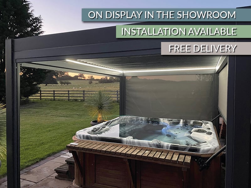 Product photograph of Eclipse 3 X 3m Led Motorised Pergola Pre-order from The Garden Furniture Centre Ltd