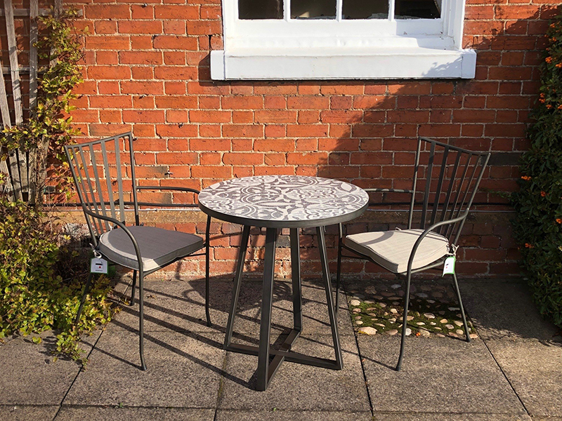 Product photograph of Terrazzo 70cm Table Set from The Garden Furniture Centre Ltd