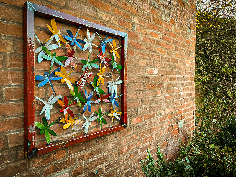 Product photograph of Dragonfly Square Framed Wall Panel from The Garden Furniture Centre Ltd