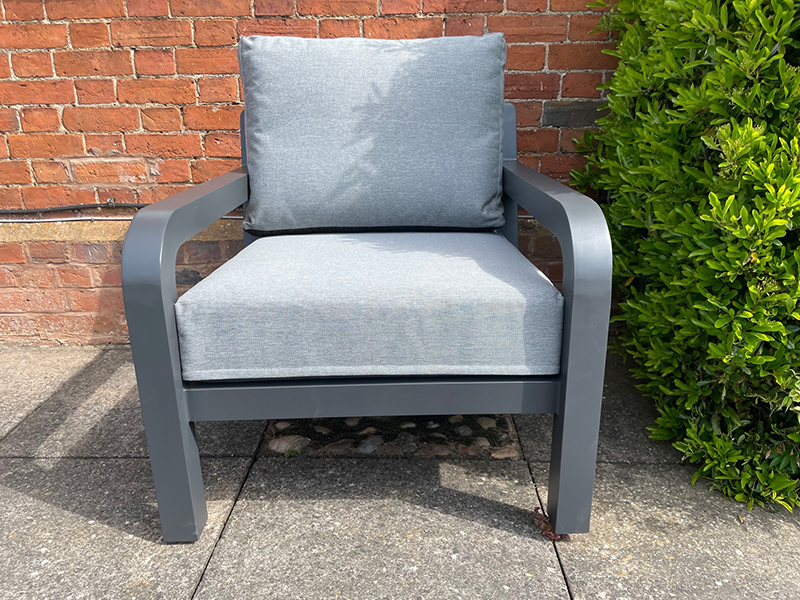 Product photograph of Timber Rounded Armchair Life Range from The Garden Furniture Centre Ltd