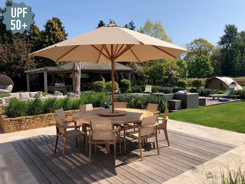 Product photograph of Bamboo 4m Parasol from The Garden Furniture Centre Ltd