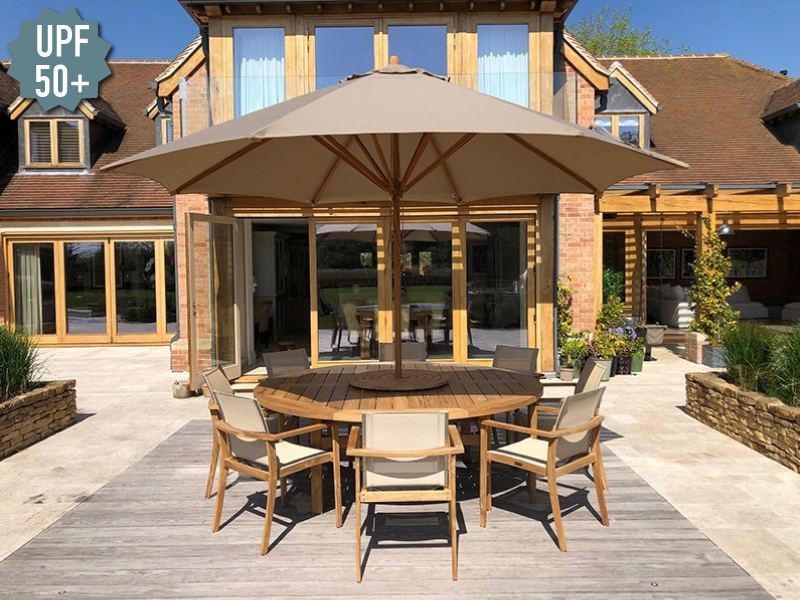 Product photograph of Bamboo 3 5m Parasol from The Garden Furniture Centre Ltd