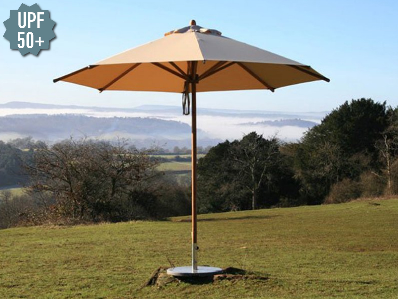 Product photograph of Bamboo 2 5m Parasol from The Garden Furniture Centre Ltd