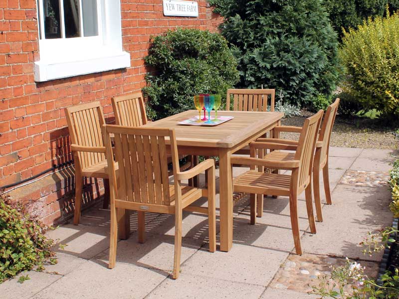 Product photograph of Warwick Compact 6 Chair Set Fsc Certified from The Garden Furniture Centre Ltd