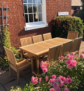 Product photograph of Winchester 8 Chair Dining Set from The Garden Furniture Centre Ltd