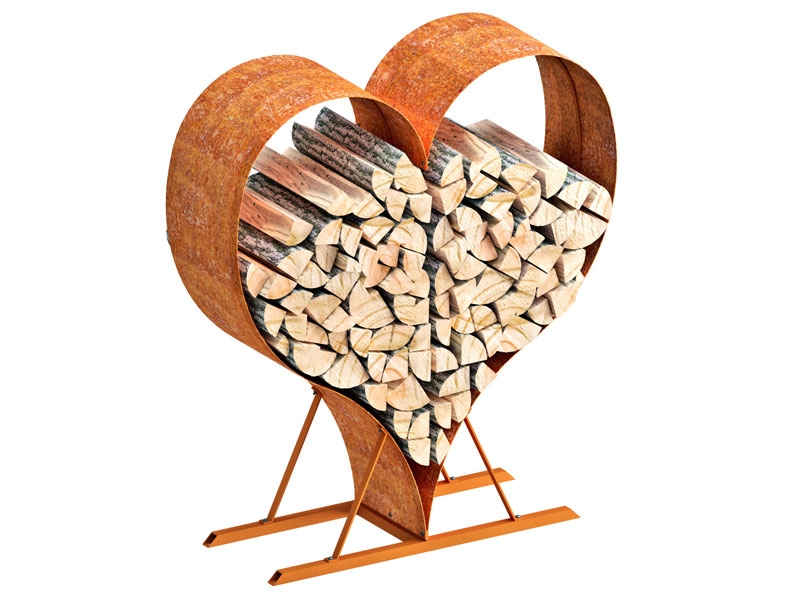 product image of Rustic Love Heart Wood Rack