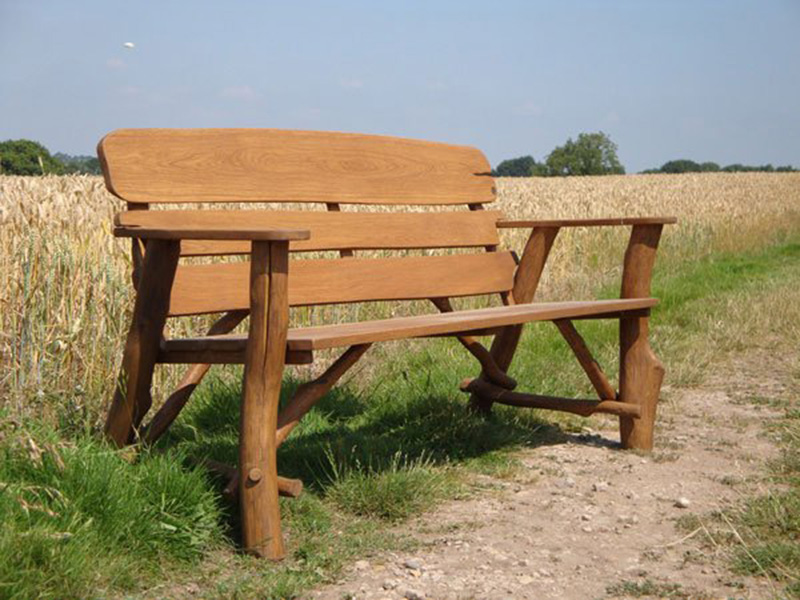 Product photograph of Oak Bench 170cm from The Garden Furniture Centre Ltd