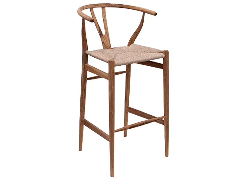 Product photograph of Teak Bar Chair Bari Range from The Garden Furniture Centre Ltd