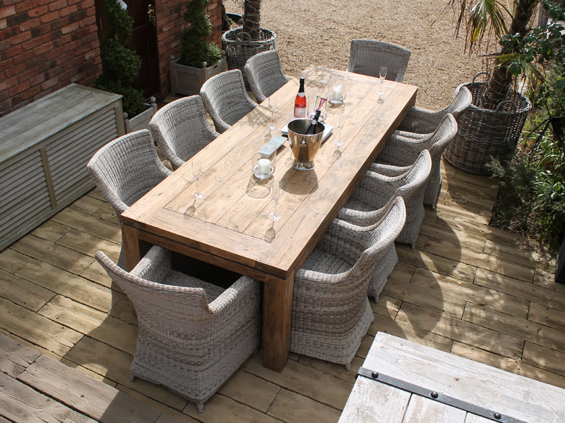 Product photograph of York 10 Chair Dining Set Pre-order from The Garden Furniture Centre Ltd