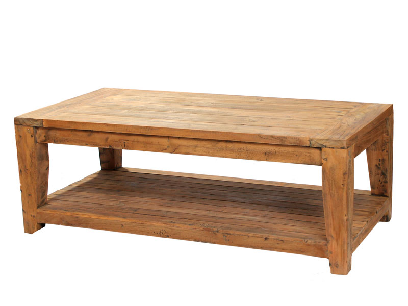 Product photograph of York Reclaimed Teak Coffee Table from The Garden Furniture Centre Ltd