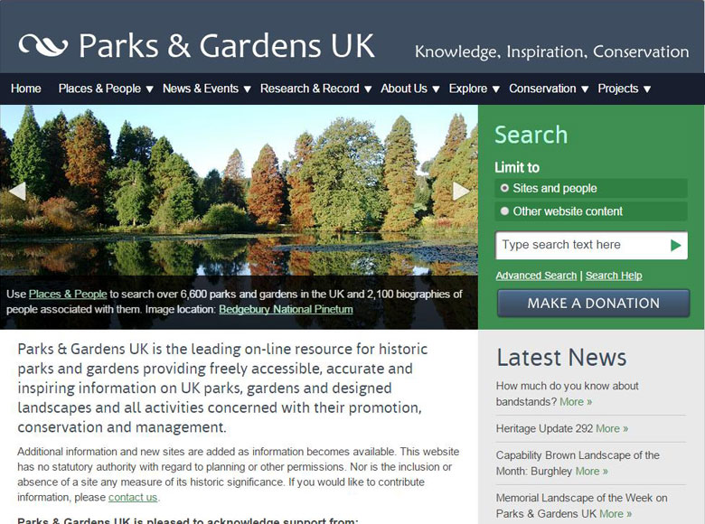 Parks and Gardens in the UK