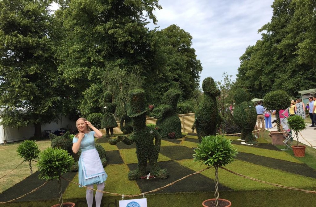 Alice in Wonderland garden at RHS Hampton Court  Flower Show
